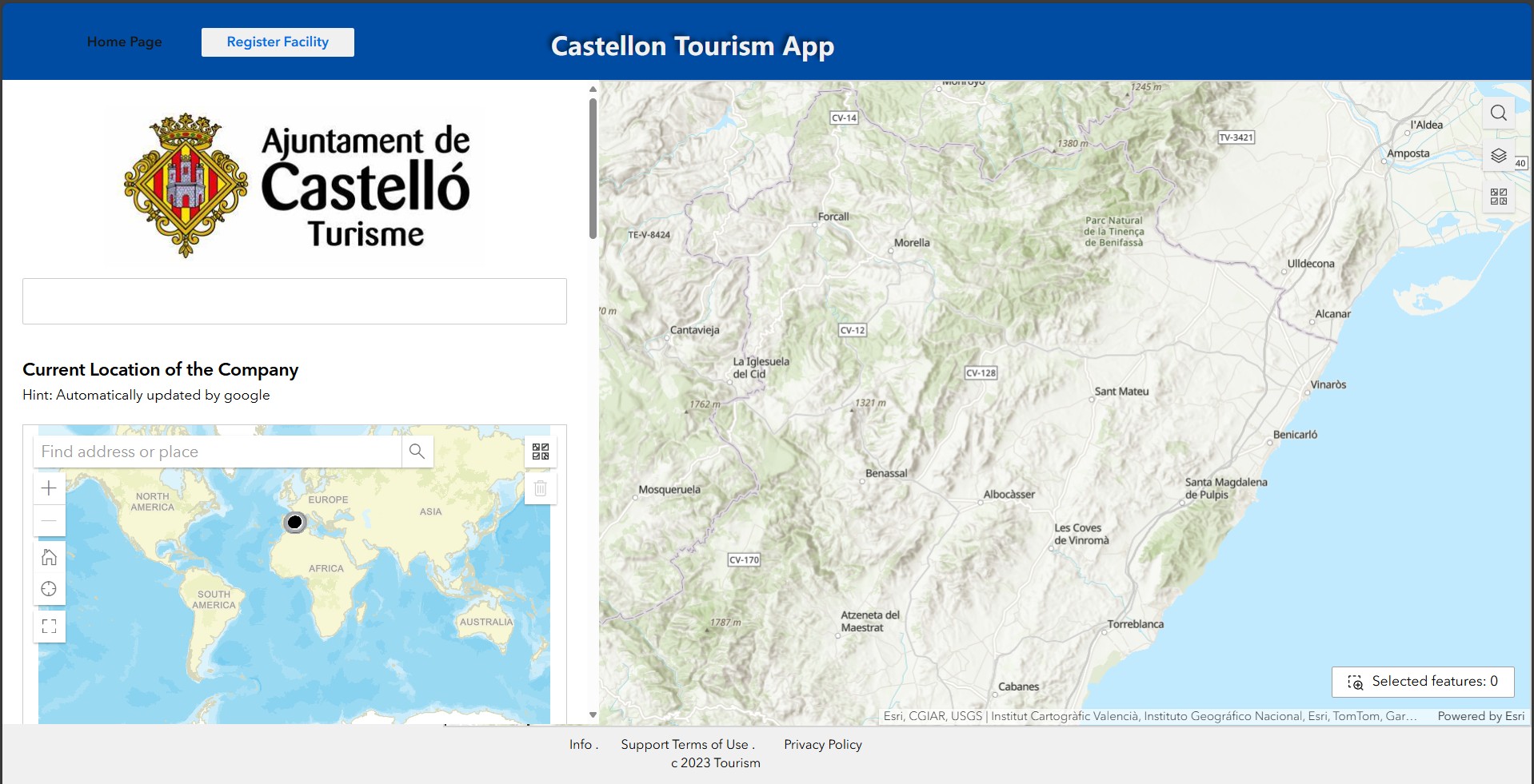 The Castellon Tourism Registration App